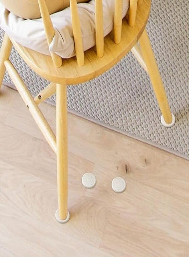 Prostuff.in® Round Anti Scratch Pads for Furniture, Self-Adhesive Rubber Furniture Leg Protector, Noise Reduction Chair Pads Floor Protectors - 5cm, 4pcs, (White) - Image 4