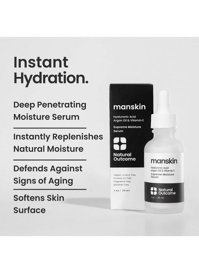 natural outcome Natural Outcome Man Skin Supreme Moisture Serum Mens Serum I Mens Anti-Aging Day & Night Facial Serum I Advanced Moisture Serum with Hyaluronic Acid, Argan Oil & Vitamin E  - Image 3
