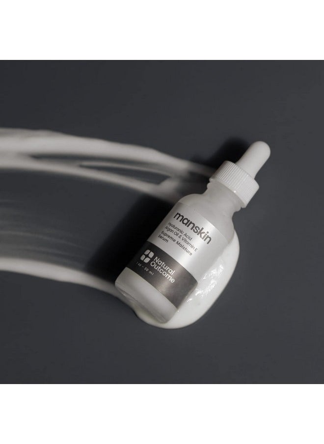 natural outcome Natural Outcome Man Skin Supreme Moisture Serum Mens Serum I Mens Anti-Aging Day & Night Facial Serum I Advanced Moisture Serum with Hyaluronic Acid, Argan Oil & Vitamin E  - Image 2