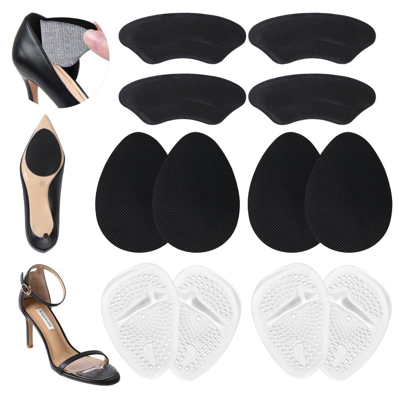 Ashoesert 6 Pairs Heel Pads for Women - Non-Slip & Pain-Relief, Breathable Heel Grips & Cushioned Inserts for Loose Shoes/High Heels/Boots, Fits Most Footwear - Image 1