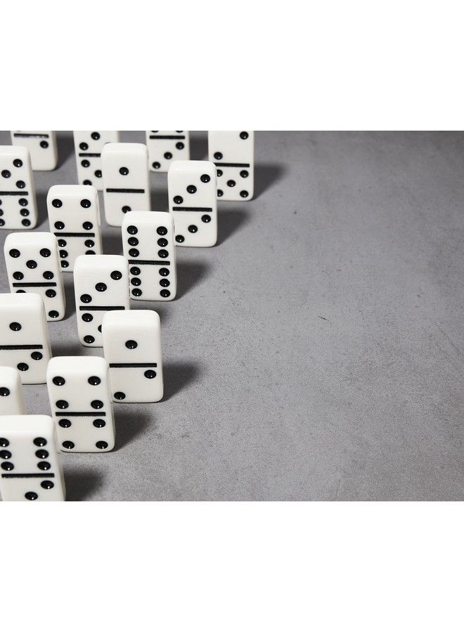 CHH قطع دومينو مزدوجة حجم 6 عملاقة بلون أسود/كريمي في علبة فاخرة من الفينيل - Image 4