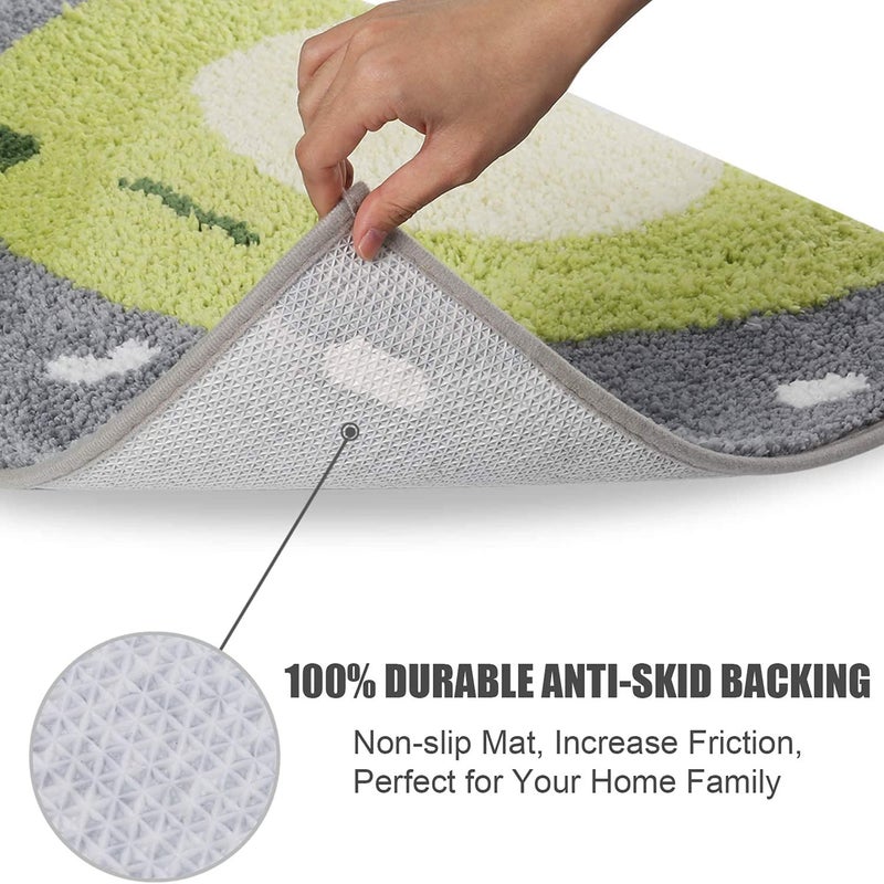 Ankah Bath Mat Cute Shower Rug  Luxury Shaggy High Absorbent and Anti Slip  Machine Washable Fit for Bathtub  Shower and Bath Room  (19.68""x 31.49""  Little Frog) - Image 3