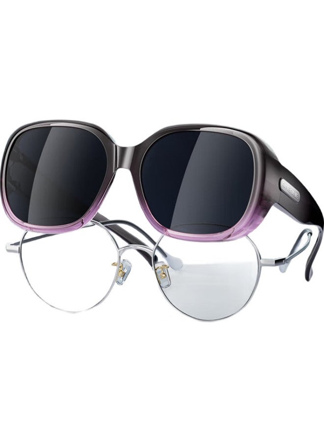 One&One Polarized Prescription Sunglasses Clip-On For Women Men Driving Anti-Glare Sunshade Glasses Clip-On - Image 3