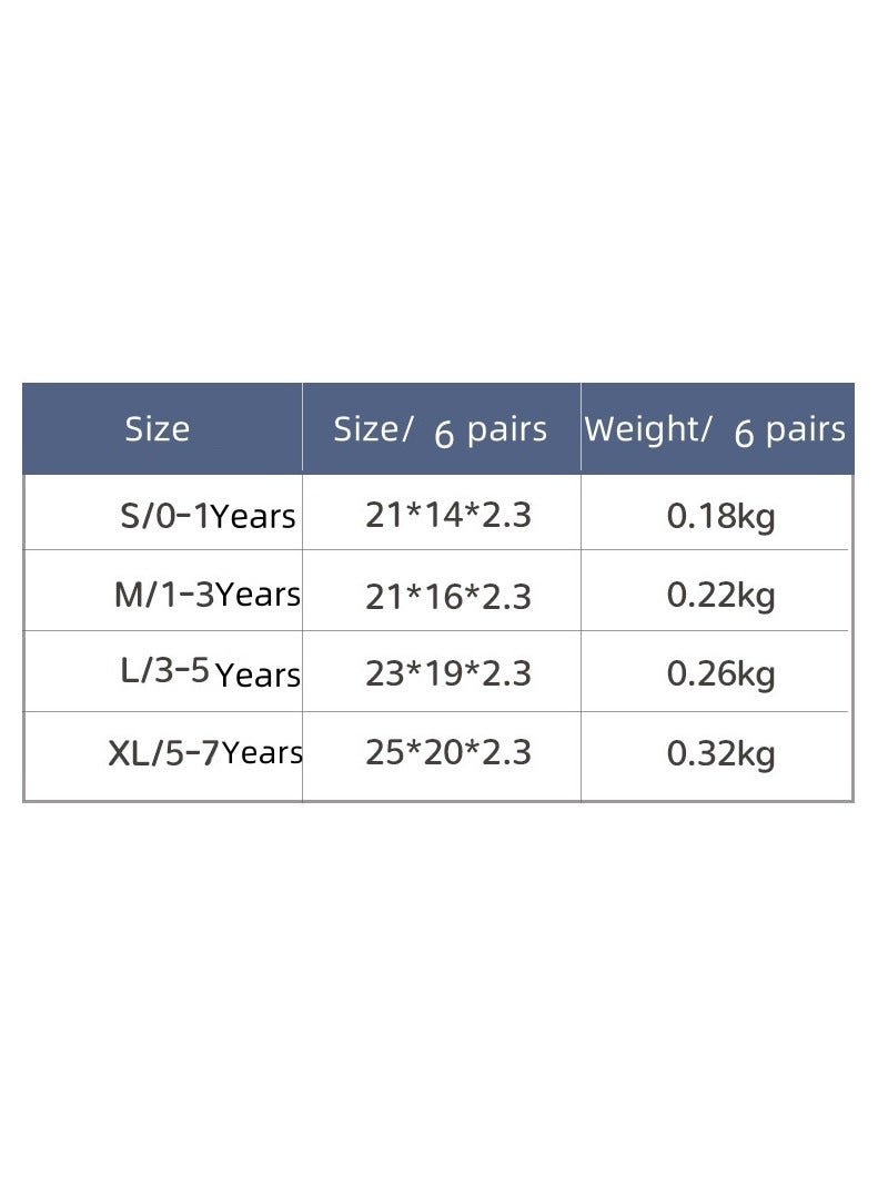 جوارب أرضية للأطفال، جوارب غير قابلة للانزلاق، 6 أزواج - Image 2