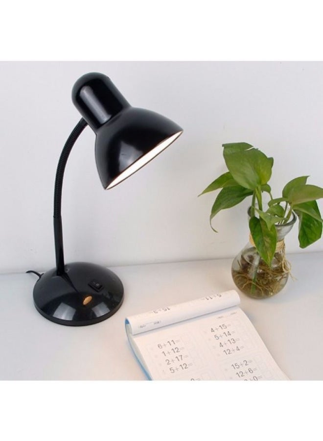 Generic LED Learning Simple Table Lamp For Students Reading And Writing Bedside Desktop Plug-in Night Feeding Nail Art Tattoo Lamp-Color:Black - 7 Watts Of Three Color Lights  - Image 1