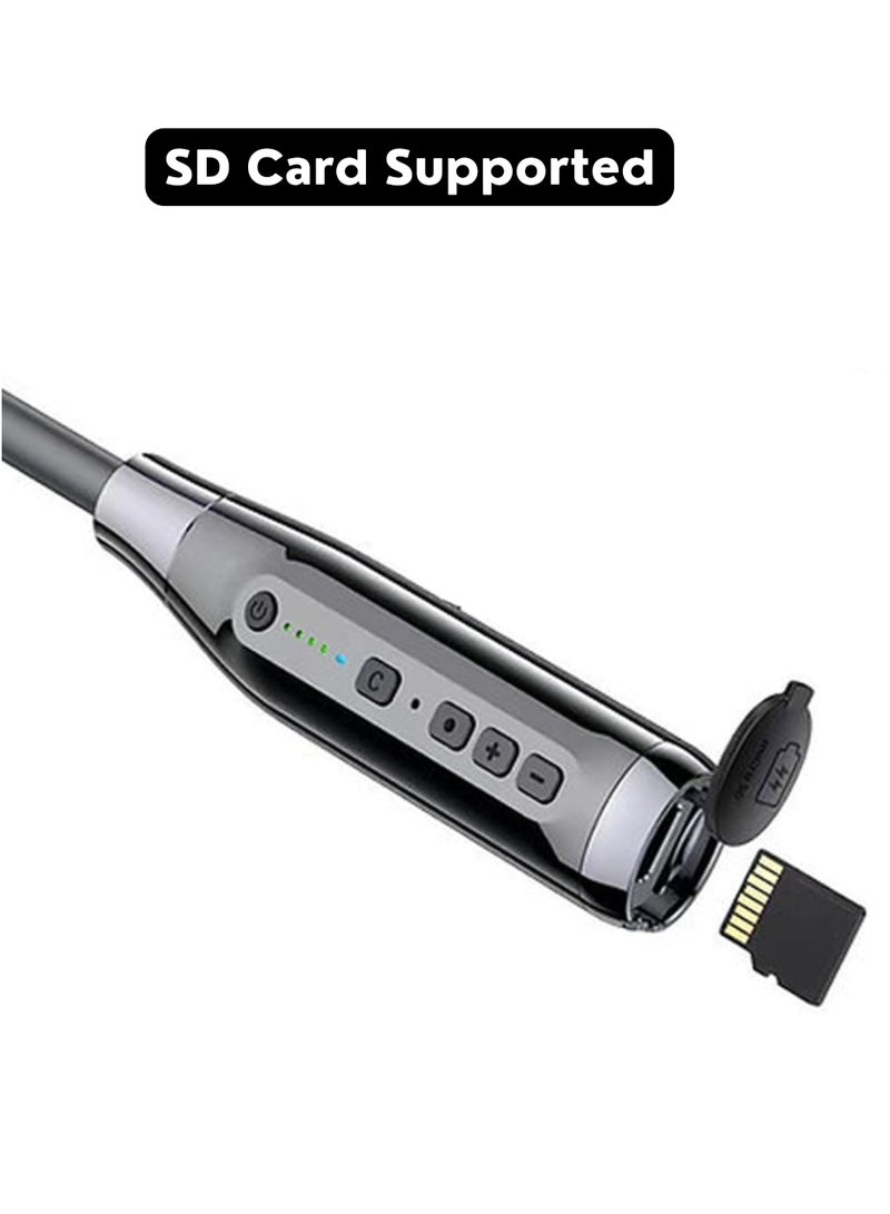 Haino Teko Haino Teko HN120 Bluetooth Neck Band 120 Hours Music With High Bass Sound Quality Super Clear Mic and TF Card Support Black  - Image 2