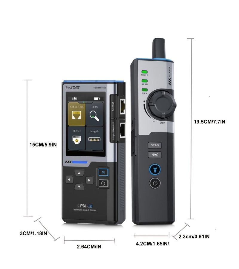 FNIRSI LPM-10A Network Cable Tester Multifunction Line Finder RJ45 RJ11 PoE Detection Lithium - Image 2