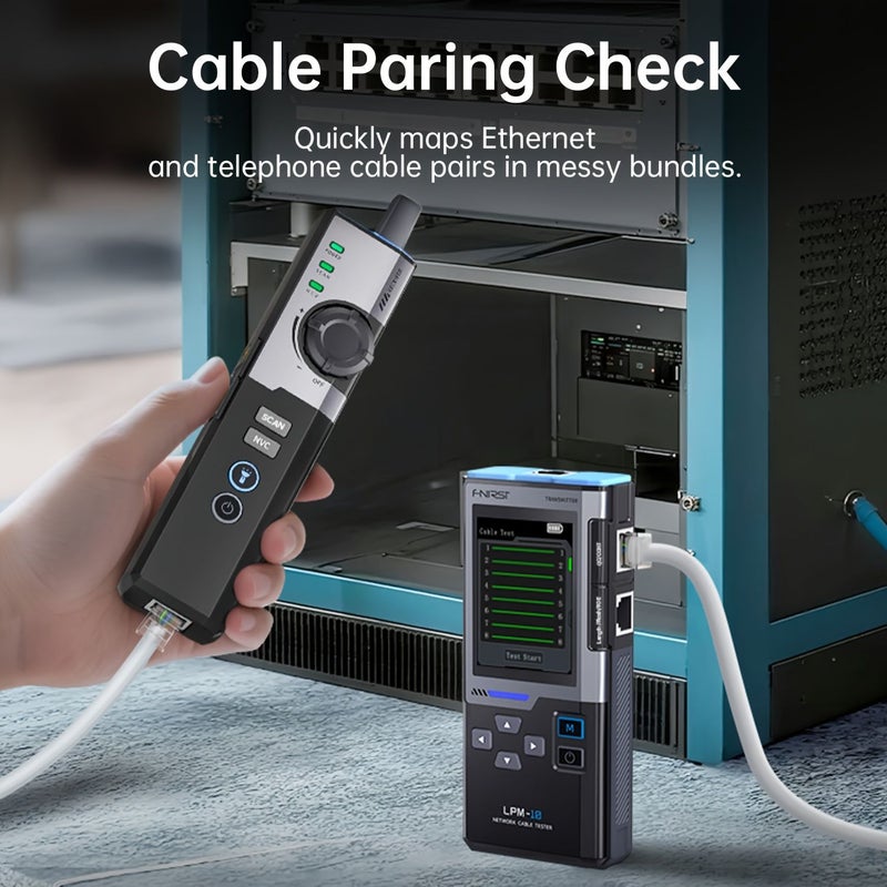 FNIRSI LPM-10A Network Cable Tester Multifunction Line Finder RJ45 RJ11 PoE Detection Lithium - Image 1