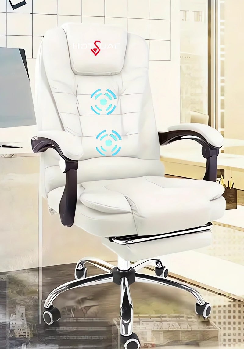 هوتس يو أيه إي كرسي الكمبيوتر مع نظام تدليك نقطتين ، مجهز بمساندات الذراع والارتفاع القابل للتعديل ، مناسب لاستخدام المكتب المنزلي. - Image 1