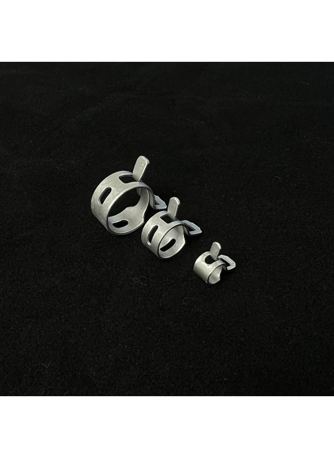 Generic - Japanese-style Hand Pinch Spring Clamp Hose Special Manganese Steel Clamp Pipe Clamp Pipe Clamp Automobile Oil Pipe Elastic Buckle Pipe Clamp-Specification:Black Dacromet 20mm - Image 1