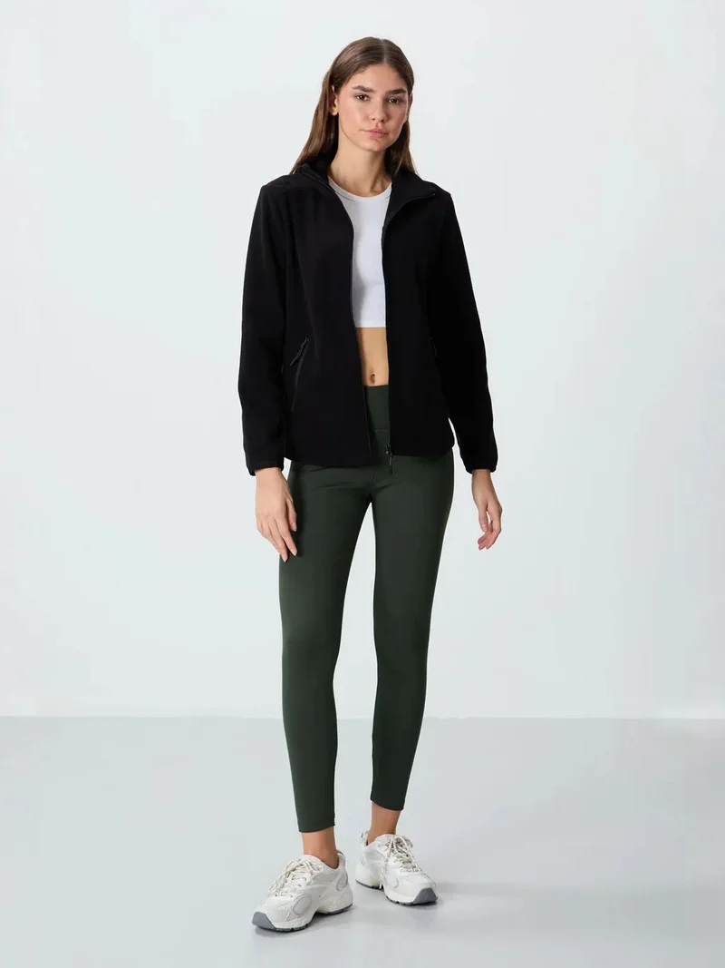 TOMMYLIFE TOMMY Women's Plush Zip-Front Sweatshirt