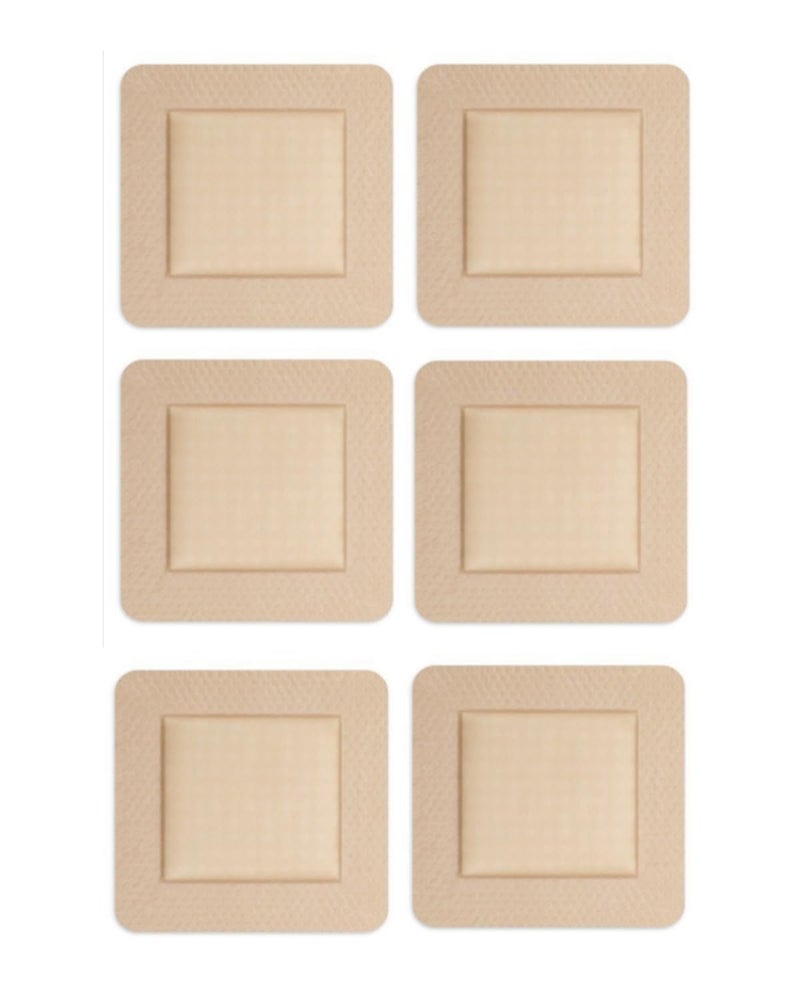 KalamkariX 6 PCS Bed Sore Patch, Dressing Pads for Wound Care, 7.5x7.5cm Silicone Gel Foam Dressing, Ideal for Patients and Bedridden Care, Post-Surgical Wound Management - Image 1