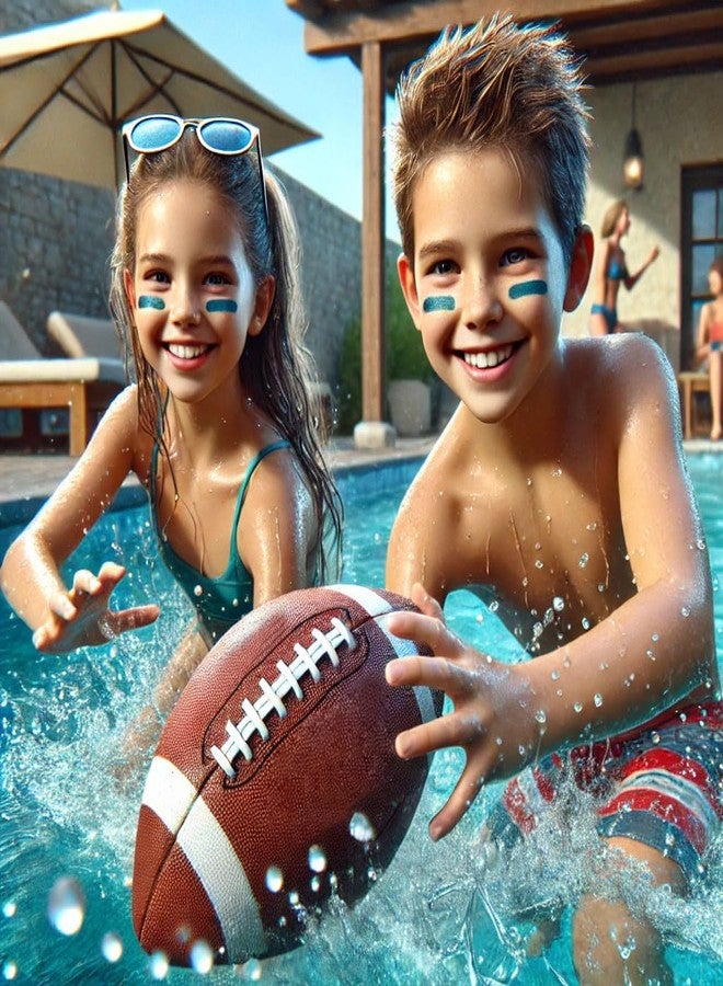 AppleRound 3-Pack 8-Inch Waterproof Footballs for Pool Beach Backyard - Ideal for Water & Land Play - Inflatable Toy Balls with Pump - Outdoor Fun, Pee-Wee Junior Size for Kids & Teens (Multicolor) - Image 5