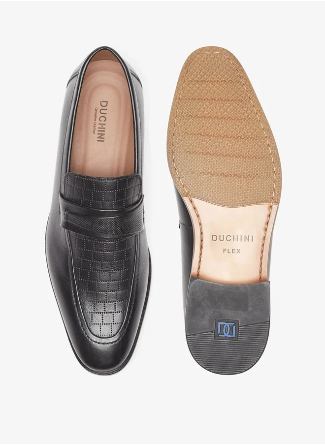 DUCHINI Duchini Men's Perforated Slip-On Loafers