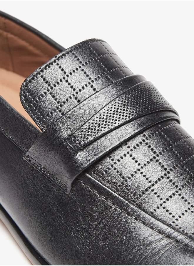 DUCHINI Duchini Men's Perforated Slip-On Loafers