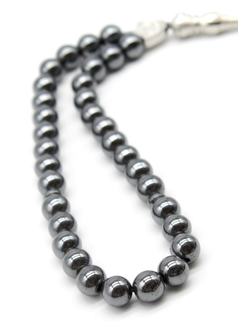 Fianser Tasbih 8mm Prayer Beads 33 Hematite Black Muslim Islamic Arabic Tassels Exquisite Luxury Handmade  - Image 4