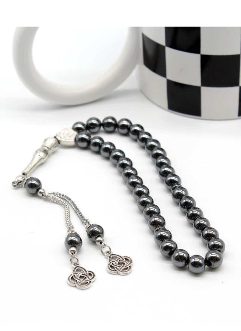 Fianser Tasbih 8mm Prayer Beads 33 Hematite Black Muslim Islamic Arabic Tassels Exquisite Luxury Handmade  - Image 2