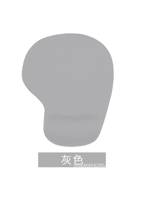 Small Silicone Computer Game Wrist Rest Mouse Pad Solid Color Hand Wrist Support Cushion Simple Comfortable Rest Mouse Pad Grey