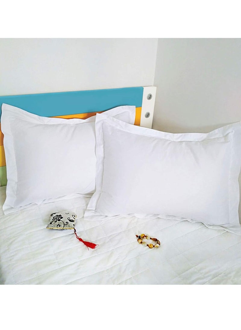 2 Pieces King Size Pillow Cases 100% Natural Cotton Pillow Protectors Ideal for Home Hotels and Guest 80X50cm White - pzsku/Z2EB1A3F897BAE6FB259CZ/45/_/1710056145/98f62428-a2f4-4173-b3c2-deaa995876e3