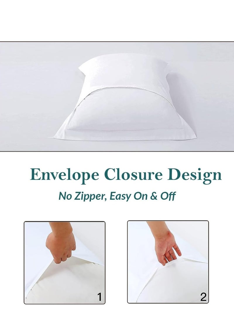 2 Pieces King Size Pillow Cases 100% Natural Cotton Pillow Protectors Ideal for Home Hotels and Guest 80X50cm White - pzsku/Z2EB1A3F897BAE6FB259CZ/45/_/1710056225/780c4491-5501-4ac7-b6aa-ff6863dd86a2