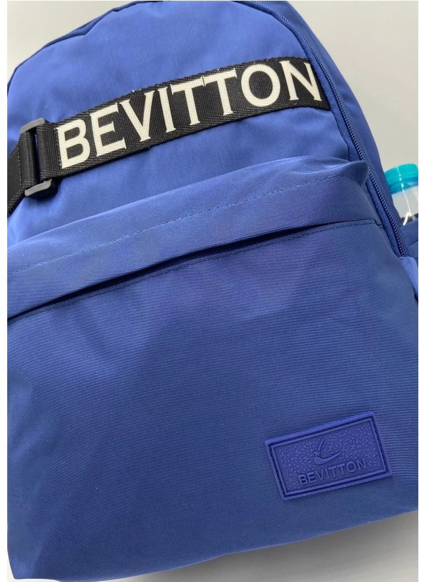 Bevitton Special Water Repellent Fabric Navy Blue School Backpack 34200