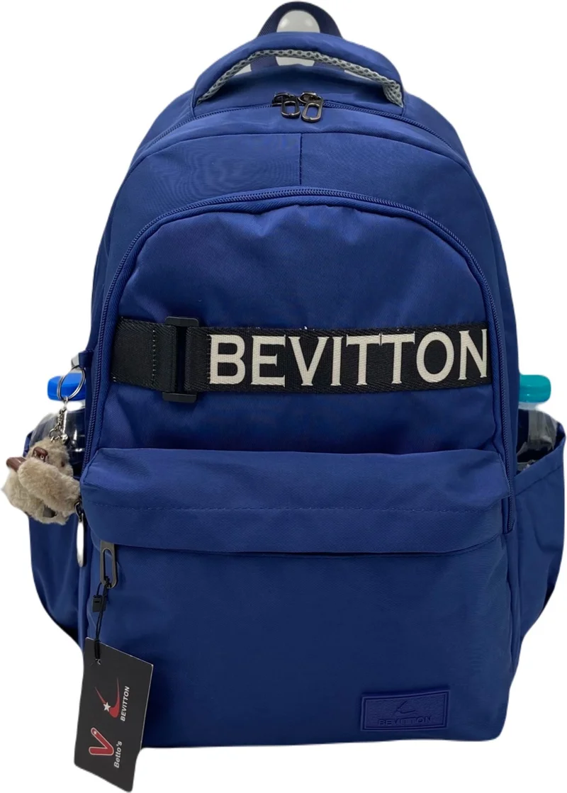 بيفيتون Special Water Repellent Fabric Navy Blue School Backpack 34200