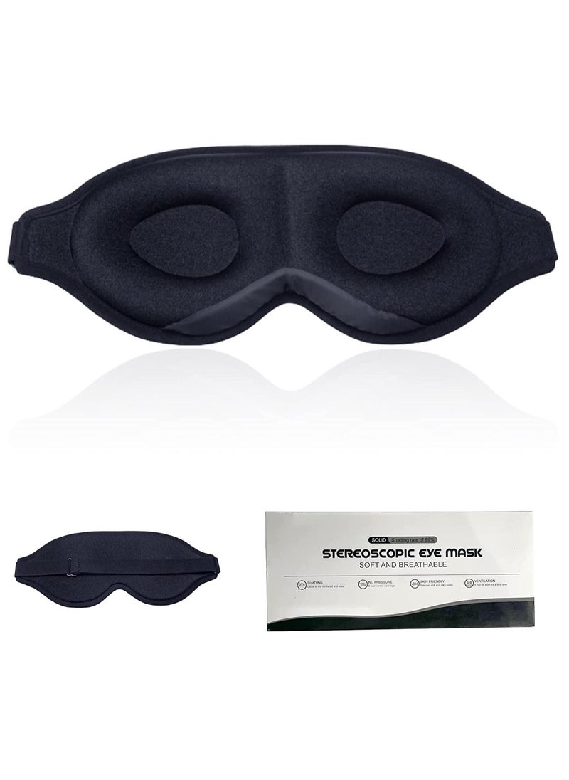 ORiTi - Sleep Eye Mask for Men Women, 3D Contoured Cup Sleeping Mask & Blindfold, Concave Molded Night Sleep Mask, Block Out Light, Soft Comfort Eye Shade Cover for Travel Yoga Nap - Image 1