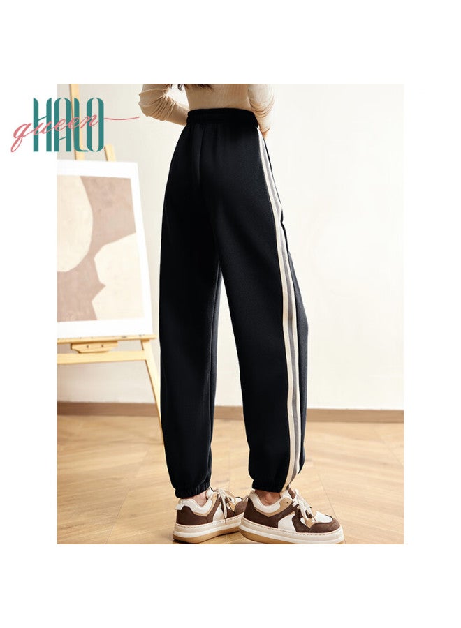 HALOQUEEN Halo Queen Women's Casual Pants With Drawstring Elastic Waistband, Striped Contrasting Color Joggers, Loose Comfortable Sweatpants New Product H143r1009 - Image 3