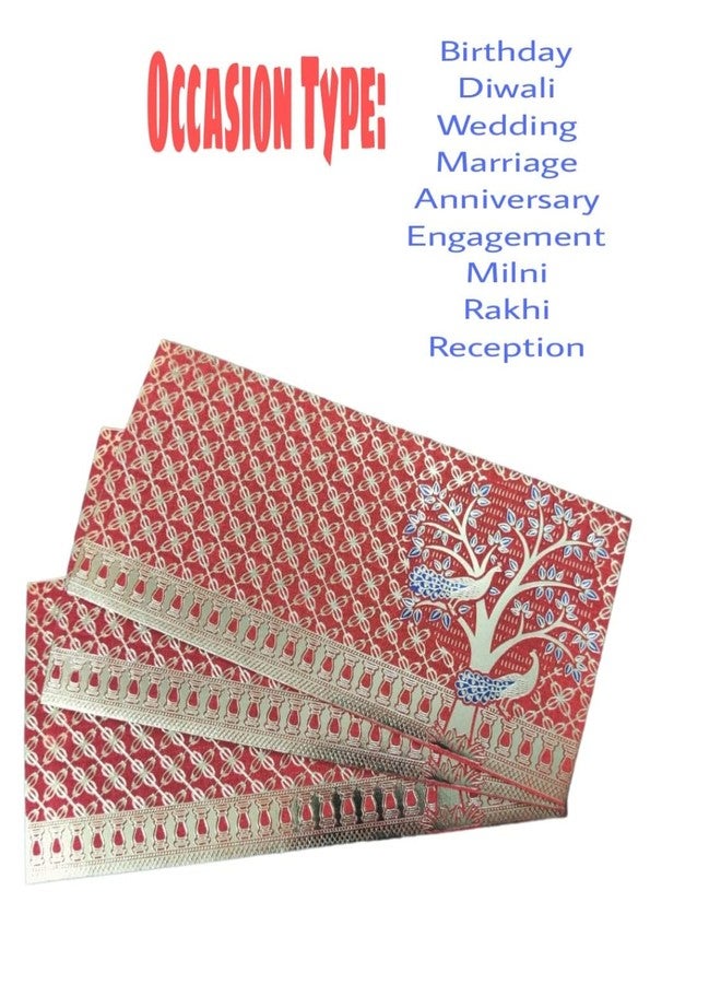 Festive Envelopes Pack of 10 |(Size:19X 9 CM) Color : Multicolor - Image 2