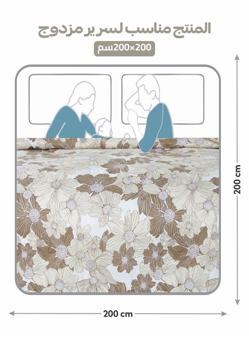 Doona Printed 6-Pcs King Comforter Bedding Set Fits 200x200cm -Includes Comforter, Fitted Sheet, Pillow Shams & Pillowcases – Soft Microfiber Fabric with Soft 350 GSm Filling - Image 3