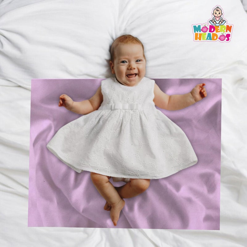 Modern Heados Anti-Piling Fleece Extra Absorbent Quick Dry Sheet for New Born Babies, Cotton Bed Protector Mattress, Reusable Waterproof Baby Cot Sheet Pack of 2 (MDDR_11-S) - Image 4