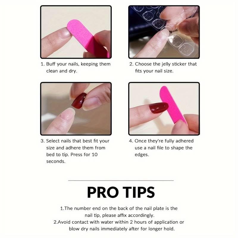 FASHIONHARBOUR Fashionharbour 24 Reusable Artificial Fake Nail Set Lightweight Long Lasting Easy To Use Quick Fix For Festivals Special Occasions - Image 3