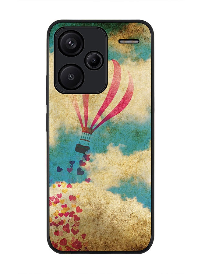 Stylizedd Rugged Black Edge Case for Xiaomi Redmi Note 13 Pro Plus, Slim fit Case Flexible Anti Drop TPU Gel Thin Cover -  Spreading The Love - Image 1