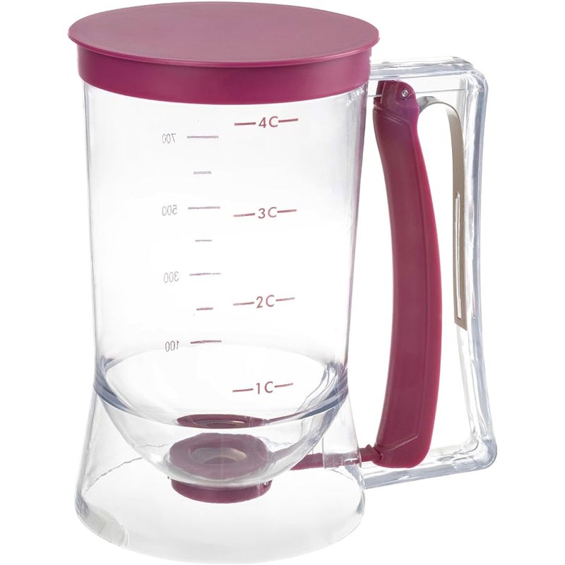 Classic Cuisine Chef Buddy Pancake Batter Dispenser - 4-Cup Batter Dispenser with Squeeze Handle for Pancakes, Waffles, Muffins, and Crepes - Baking Tools (Purple) - Image 1