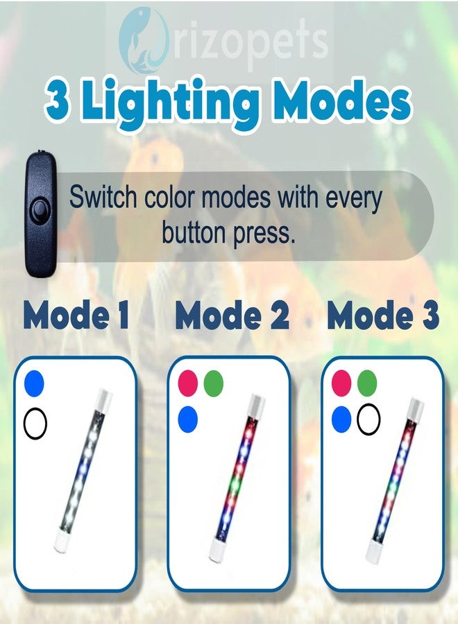 rizopets Aquarium Led Light | Multicolour Changing Fully Submersible Decorative Fish Tank Lamp (27 Centimeter) - Image 3