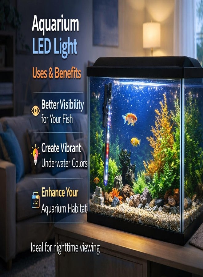 rizopets Aquarium Led Light | Multicolour Changing Fully Submersible Decorative Fish Tank Lamp (27 Centimeter) - Image 5