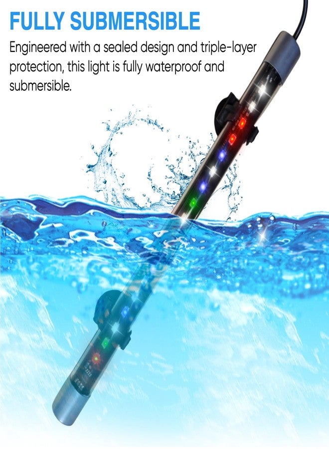 rizopets Aquarium Led Light | Multicolour Changing Fully Submersible Decorative Fish Tank Lamp (27 Centimeter) - Image 2
