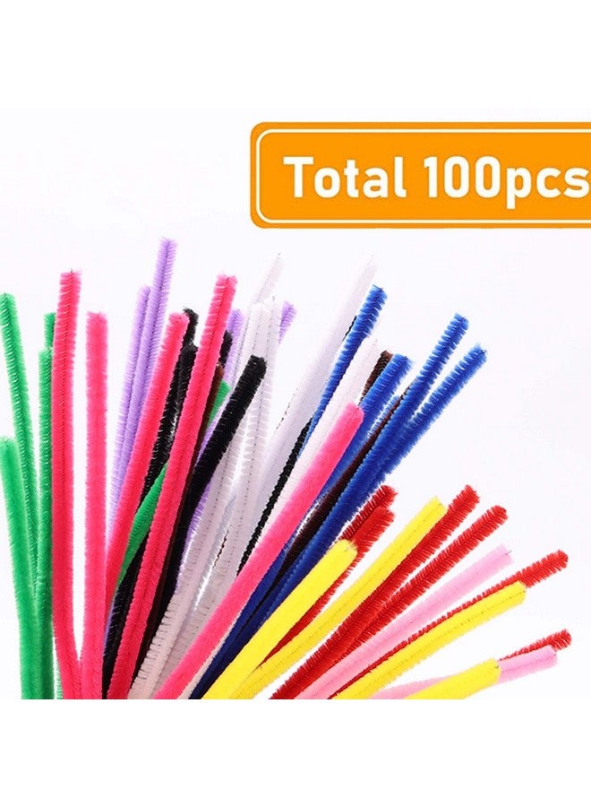Caydo 100Pcs Pipe Cleaners In 10 Colors Multi Color Chenille Stems Craft Supplies For Creative Diy Art And Crafts Decorations (6 Mm X 12 Inch) - Image 2