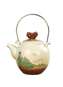 Anna Hand-Painted RAK Ceramic Coffee and Tea Pot - Wood-Fired Artisan Design  - Image 1