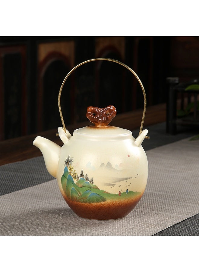Anna Hand-Painted RAK Ceramic Coffee and Tea Pot - Wood-Fired Artisan Design - Image 2