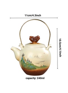 Anna Hand-Painted RAK Ceramic Coffee and Tea Pot - Wood-Fired Artisan Design  - Image 3