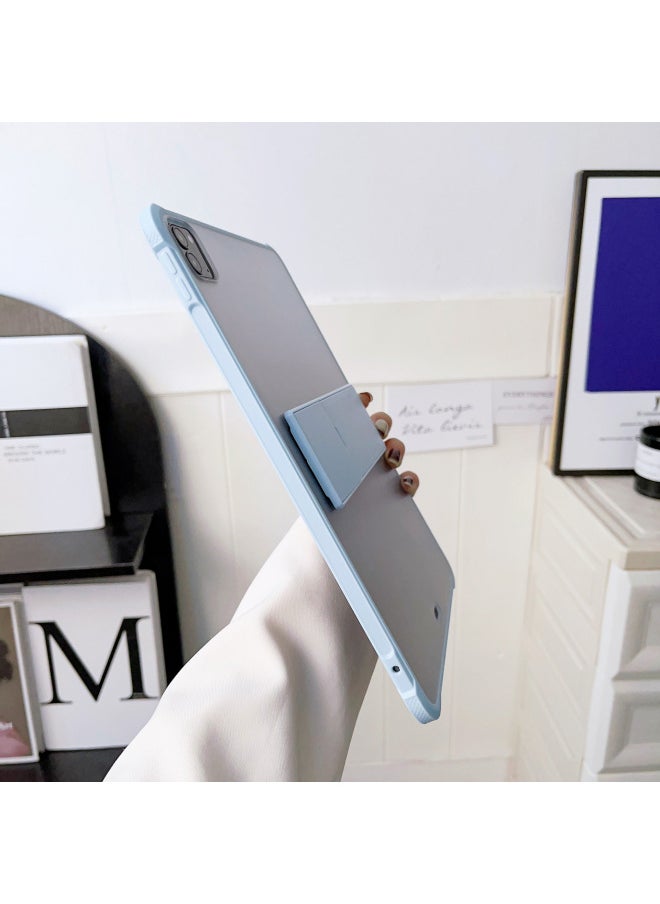 Generic - Digital Computer/ipad Protective Case - Slim Fit Polyurethane Cover Soft Microfiber Lining-Color:Blue Edge + Same Color Bracket-Applicable Model:Redmi Redmi Pad SE(11 Inches) - Image 1