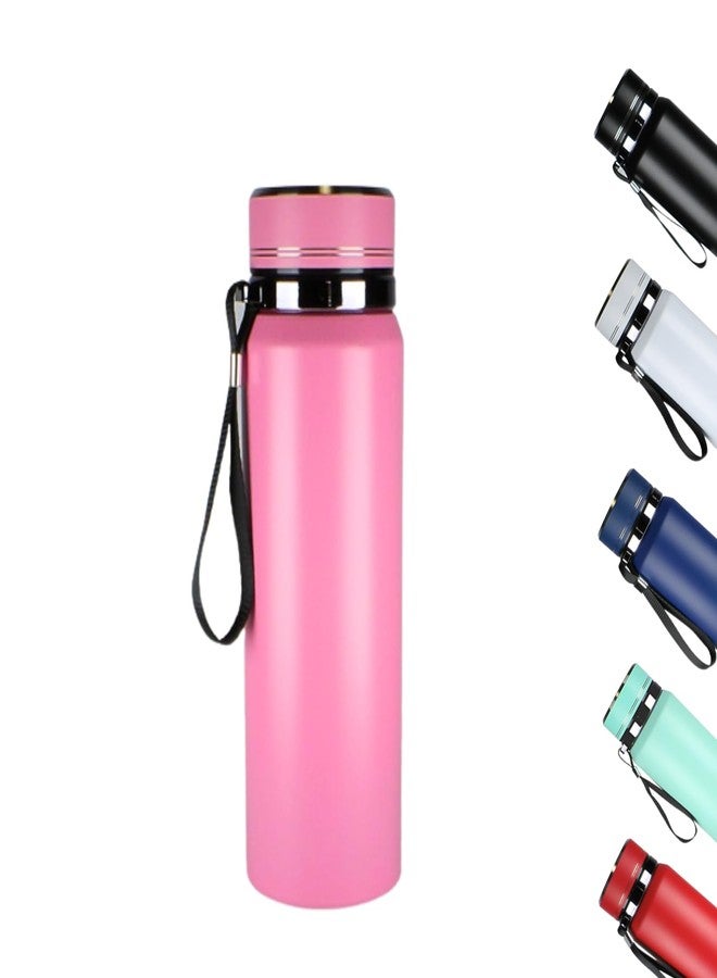 Endure - 28oz Leak Proof Coffee Bottle - Vacuum Sealed Metal Water Bottles For Hot and Cold, Large Capacity, Durable Design With Nylon Strap For Traveling Coffee Mug (Pink) - Image 1
