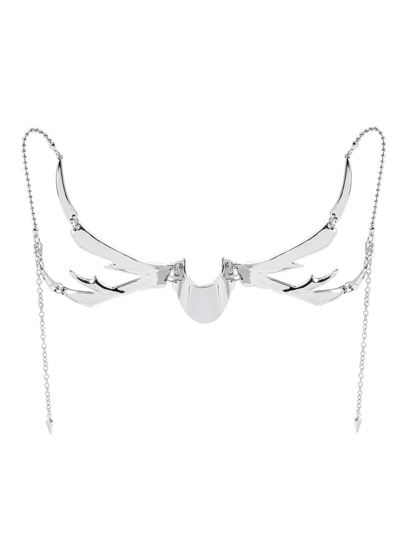 Punk Style Irregular Metal Face Mask for Women and Men, Perfect for Halloween Parties, Carnivals, Fashion Shows, Makeup Balls, and Special Occasions (1 Pack) - Image 4