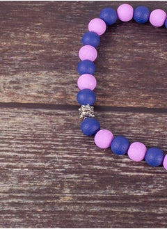 The Black Pearl Accessories Blue & Purple Alabaster Stone Prayer Bead of 33 Beads  - Image 2