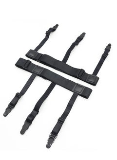 Shirt Holder for Men Adjustable Elastic Shirt Garter Belt Shirt Holder with Anti-Slip Locking Clip Holder for Shirt Pleating and Fixing the Position of Men's Shirts