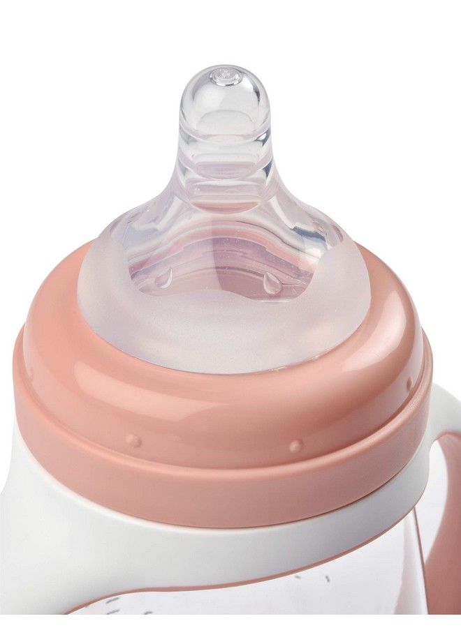 BEABA 2In1 Baby Bottle To Training Sippy Cup Learning Cup Baby Bottle Nipple And Soft Silicone Sippy Spout Spill Proof Baby Toddler 7 Oz (Rose) - Image 4