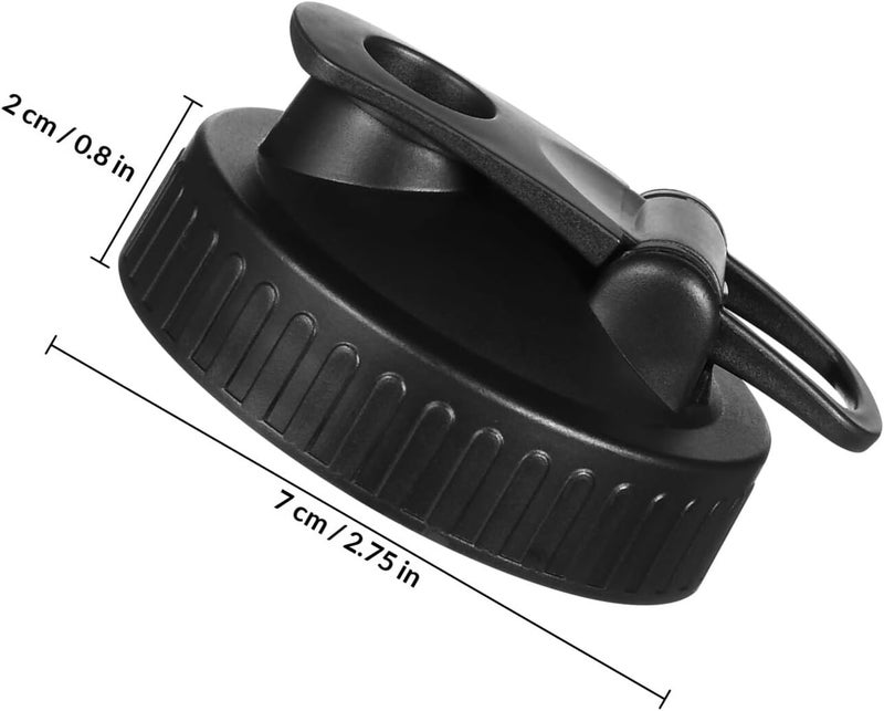 TIDTALEO 4pcs Mason Jar Wide Mouth Lids with Pour Spouts Reusable Canning Jar Covers Black and Gray for Kitchen Storage and Beverage Pouring - Image 2
