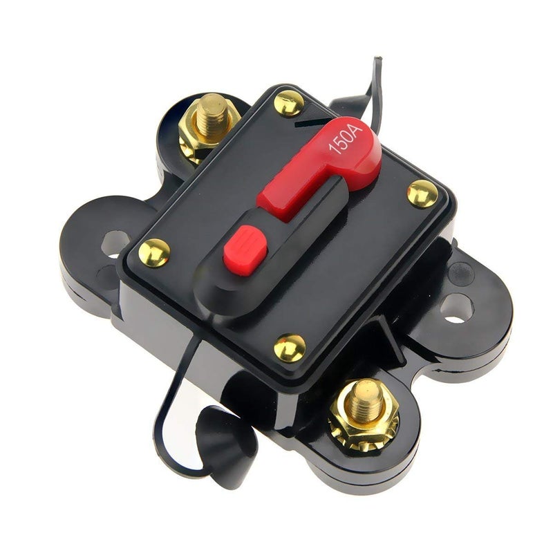 ANJOSHI Circuit Breaker 150amp 50A-300A with Manual Reset Home Solar System Fuse Holder for Car Audio and Amps Protection 12V-24V DC Reset Fuse Inverter Replace Fuses - Image 1