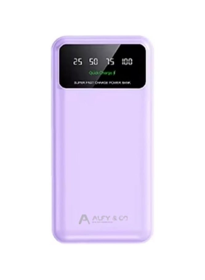 ALFY & CO 20000 mAh Power Bank Portable Charger USB Type C Battery Pack 22.5W Fast Charging Compatible with iPhone 16 15 14 13 Pro Max Samsung Galaxy Z Fold 6 S24 S23 S22 S21 Ultra Apple Watch Airpods iPad Purple - Image 1